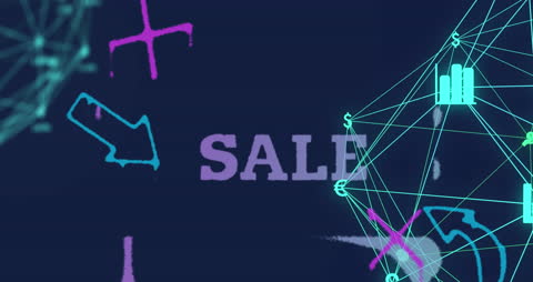 Digital Connections with Abstract Sales Theme