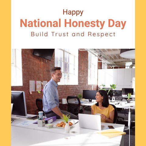 Celebrating National Honesty Day at Modern Workspace - Download Free Stock Templates Pikwizard.com