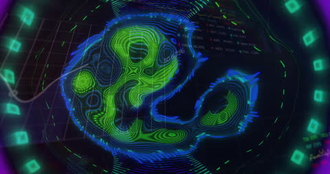 Abstract Financial Graphs with Dynamic Waves Animation