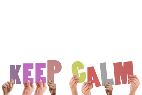 hands holding colorful keep calm letters with transparent background - Download Free Stock Videos Pikwizard.com