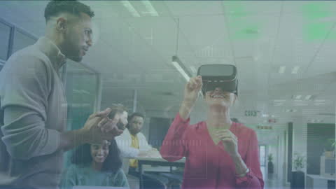 Virtual Reality Experience in Modern Office Setting