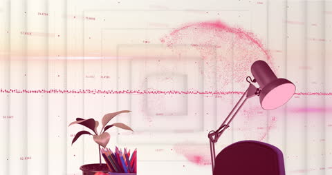 Creative Workspace with Statistical Data Overlay