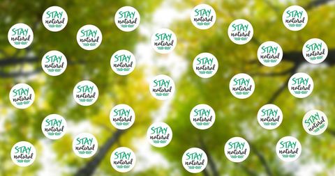 Stay natural green eco inspiration over foliage background