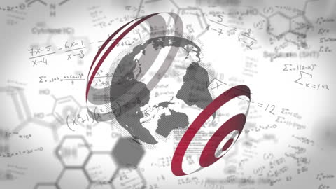 Futuristic Globe with Math and Science Formulas