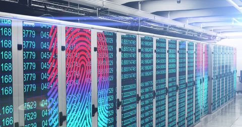 Fingerprint Scanning on Digital Network Servers in Data Center