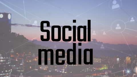 Social Media Network Overlay on Cityscape