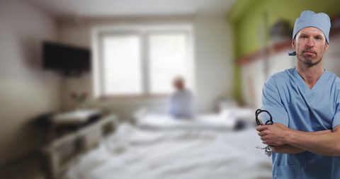 Confident Healthcare Professional in Modern Hospital Setting