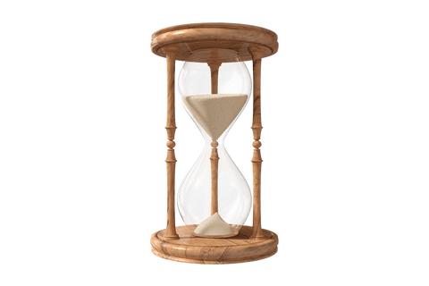 transparent wooden hourglass flowing sand timer - Download Free Stock Videos Pikwizard.com