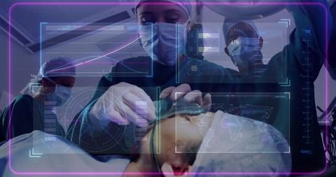 Lead surgeon utilizing ar technology in or for precision head scanning