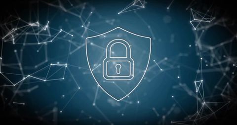 Secure Digital Network with Cyber Security Symbols - Download Free Stock Images Pikwizard.com