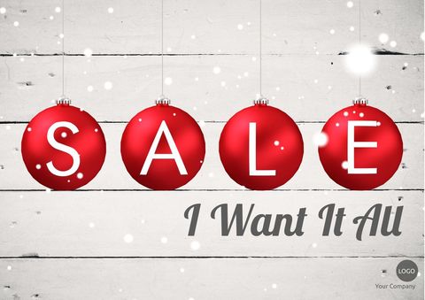 festive christmas sale advertisement with rustic touch - Download Free Stock Templates Pikwizard.com