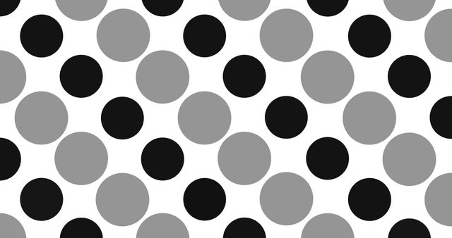 Seamless pattern of black and grey dots on a white background ideal for wallpapers, fabric prints, wrapping paper, or backgrounds for packaging design, websites, and social media graphics. Stylish and modern, perfect for creating a minimalist aesthetic and can be used in various design projects.