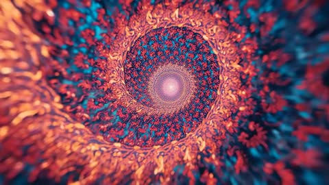 Dazzling Fractal Spiral Unfurling into Luminous Center