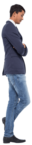 Transparent Background Businessman in Jeans with Crossed Arms - Download Free Stock Videos Pikwizard.com