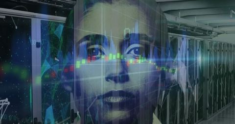 Female Face Merging with Data Center and Financial Analytics
