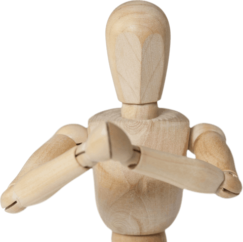 transparent wooden mannequin arms crossed pose - Download Free Stock Videos Pikwizard.com