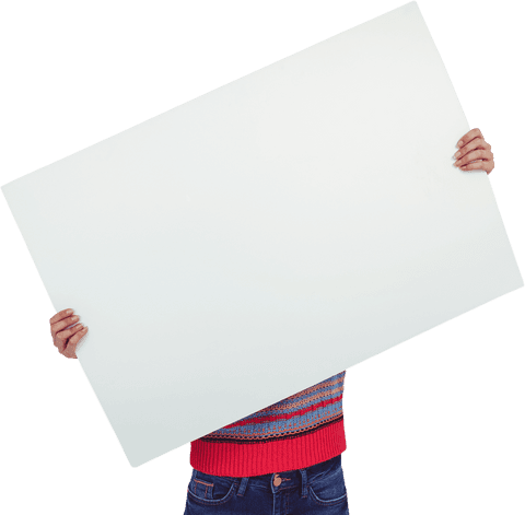Trendy Hipster Woman Holding Blank Transparent White Card - Download Free Stock Videos Pikwizard.com
