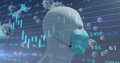 Digitally Generated Concept of COVID-19 Impact on Data