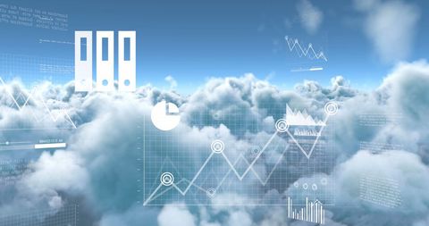 Digital Data and Analytics Overlaying Clouds - Download Free Stock Images Pikwizard.com