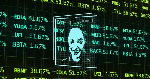 facial recognition and data concepts with algorithms - Download Free Stock Images Pikwizard.com