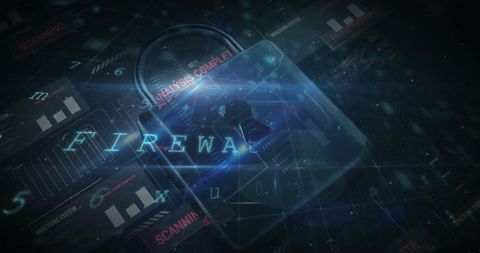 Global Firewall Security with Digital Interface Concept - Download Free Stock Images Pikwizard.com
