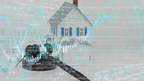 Digital Financial Growth Overlay with Constructing House Visualization
