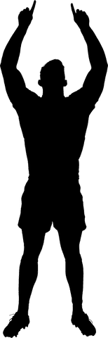 Transparent Silhouette of Rugby Player Celebrating Victory - Download Free Stock Videos Pikwizard.com
