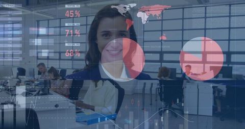 Diverse Business Team Engaged in Digital Financial Analysis