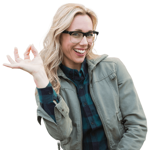 smiling caucasian woman gesturing nice sign, transparent background - Download Free Stock Videos Pikwizard.com