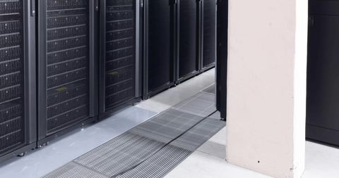 Modern Server Room with Data Racks and Cooling System - Download Free Stock Images Pikwizard.com