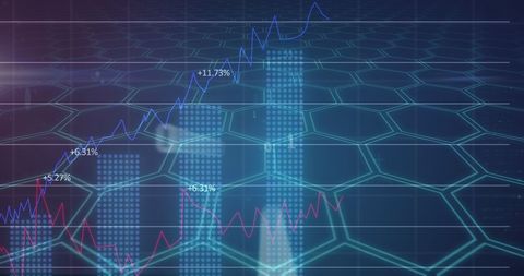 Financial Data and Stock Market Analysis with Digital Overlay - Download Free Stock Images Pikwizard.com