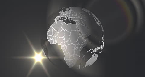 Digital Globe with Light Trails for Global Networking Concept