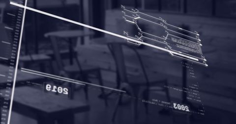 Futuristic Digital Interface Overlay in Modern Office Environment - Download Free Stock Images Pikwizard.com
