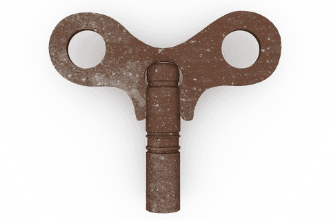 Vintage Key Illustration on Transparent Background for Vector Design