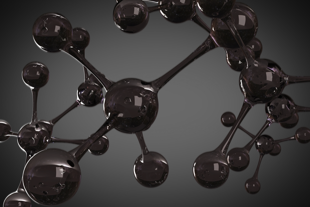 Transparent Black Molecular Structure Close-Up on Gray Background - Download Free Stock Videos Pikwizard.com