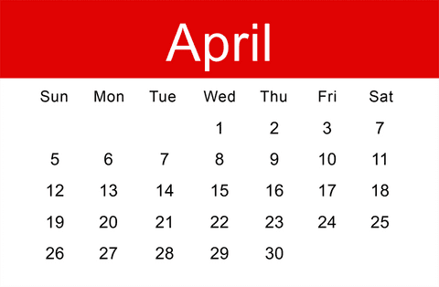 digital april calendar page with transparent background for planning - Download Free Stock Videos Pikwizard.com