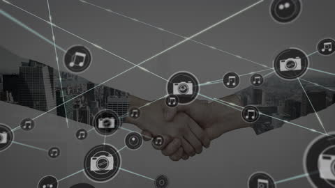 Business Connection and Technology Networking Concept