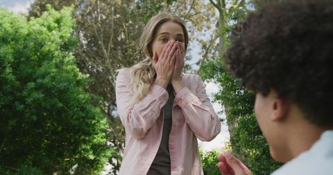 Emotional Marriage Proposal in Serene Garden