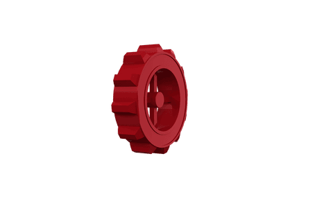 Transparent Red Gear Icon Stands Isolated on Closet View - Download Free Stock Videos Pikwizard.com