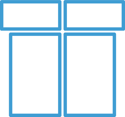 Blue gift icon on transparent background for celebrations