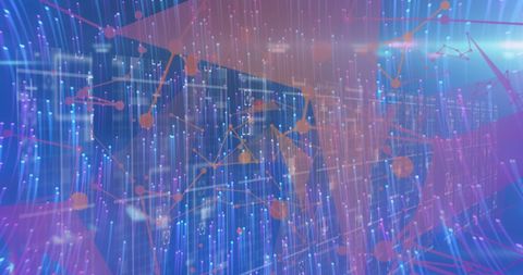 Abstract Digital Data Network with Light Trails - Download Free Stock Images Pikwizard.com