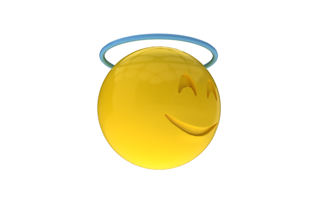 3D Yellow Emoji with Halo Smiling on Transparent Background - Download Free Stock Videos Pikwizard.com