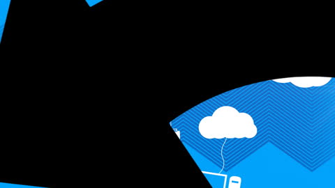 Abstract Animation of Blue Raindrops on Vibrant Background