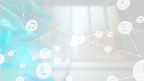 Global Connections Networking in Digital Technology Concept