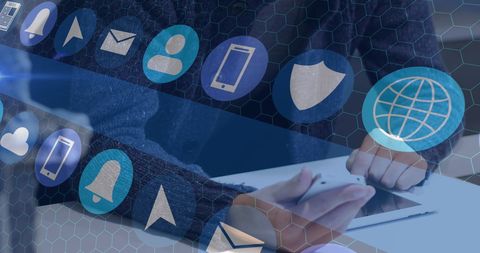 Social media technology interface with smartphone user