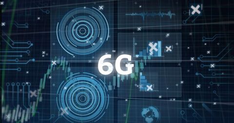Futuristic 6G Concept with Digital Network Interface - Download Free Stock Images Pikwizard.com