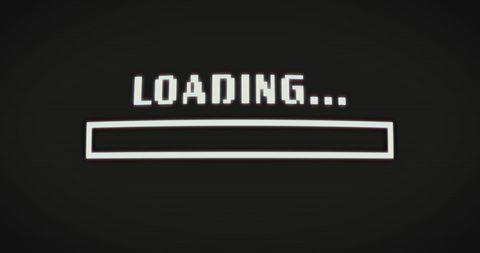 Retro Flickering Loading Screen with Progress Bar - Download Free Stock Images Pikwizard.com