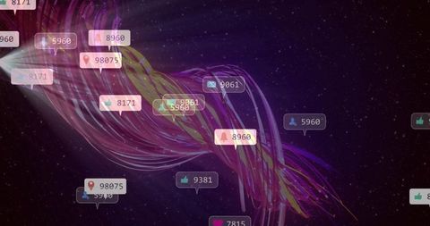 Futuristic Data Visualization with Digital Streams and Metrics