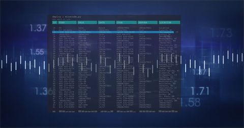 Data Processing Interface Displaying Digital Metrics on Blue Background - Download Free Stock Images Pikwizard.com