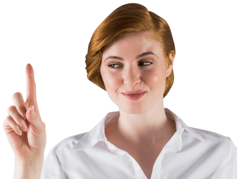 Smiling Businesswoman Pointing Transparent Background - Download Free Stock Videos Pikwizard.com